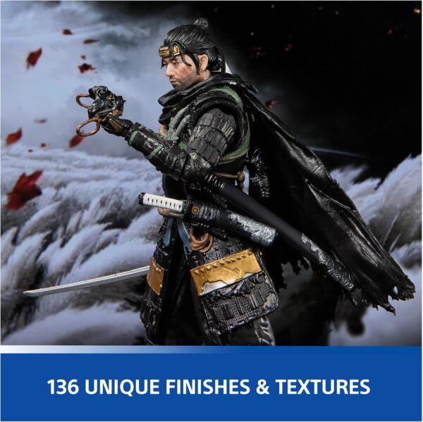 PlayStation, Ghost of Tsushima, 6” Jin Sakai Samurai Action Figure & 2 Accessories, The Shapes Collection, for PS5 Fans & Collectors Ages 17+ - Image 5